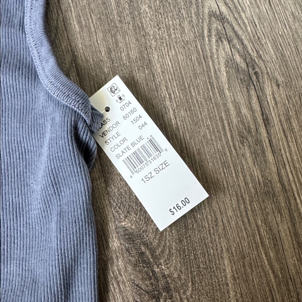 John Galt Dalis Longline Tank Top in Slate Blue - Picture 9 of 9